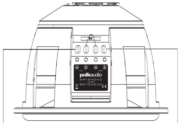 POLK AUDIO SR104DVC - VERDRAHTUNG FÜR SR104/124-SUBWOOFER MIT EINER SCHWINGSPULE - 8