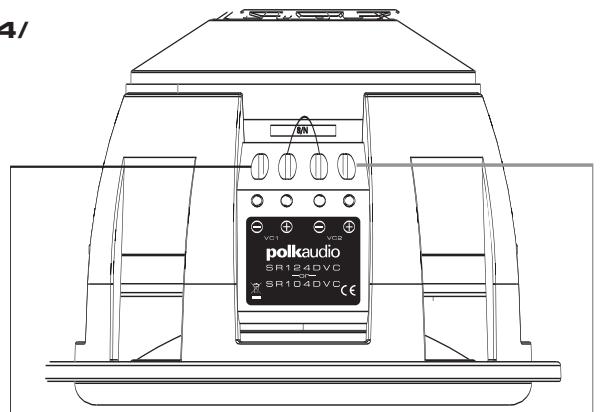 POLK AUDIO SR124DVC - CABEAMENTO DE SUBWOOFERS SR104/ 124DVC COM BOBINA MÓVEL DUPLA - 4