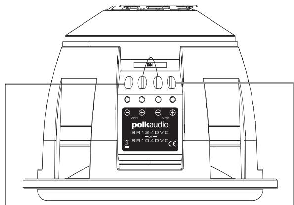 POLK AUDIO SR124DVC - VERDRAHTUNG FÜR SR104/124-SUBWOOFER MIT EINER SCHWINGSPULE - 5