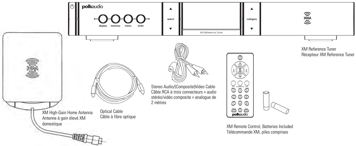 POLK AUDIO XRT12 REFERENCE TUNER - CONTENUS DE LA BOITE: - 1