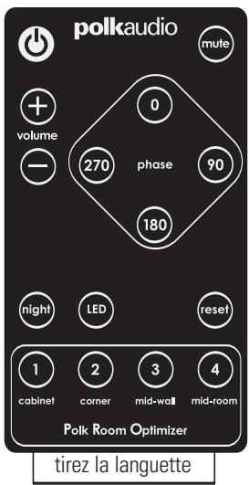 POLK AUDIO DSW PRO 400 - TELECOMMANDE «DSWPRO» - 2