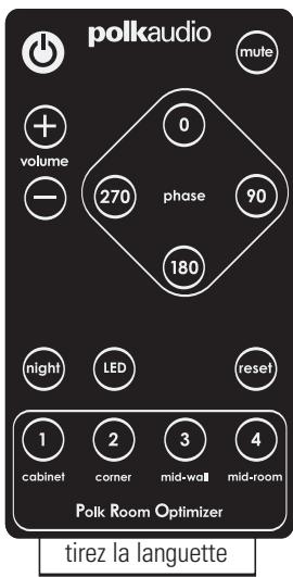 POLK AUDIO DSW PRO 600 - TELECOMMANDE «DSWPRO» - 2