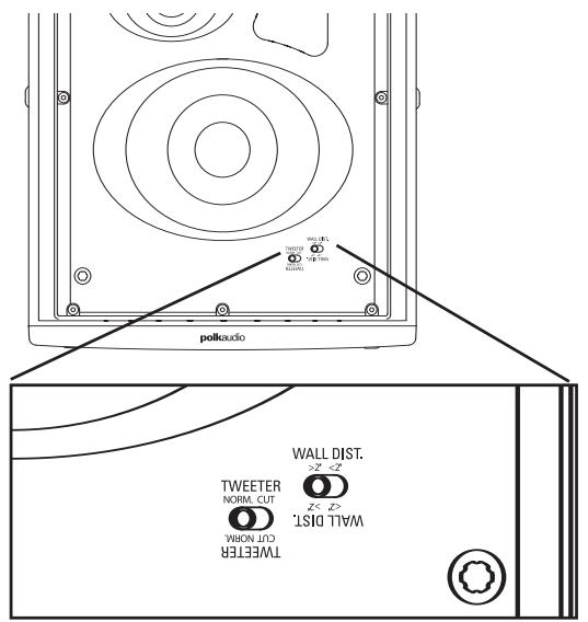 POLK AUDIO LCI-RTS105 - Commutateur « distance du mur » (Wall dist.) - 1