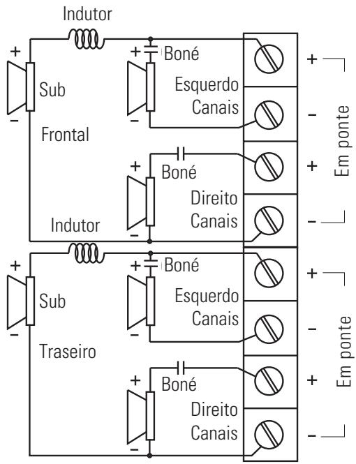 POLK AUDIO PA200.4 - FIGURA 4—ESQUEMAS DE FIAÇÃO DOS ALTO-FALANTES (PA200.4) - 1