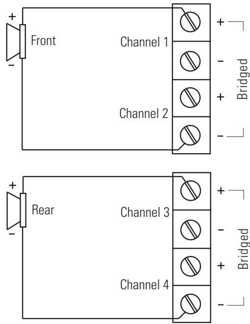 POLK AUDIO PA200.4 - FIGURE 4—SPEAKER WIRING DIAGRAMS (PA200.4) - 8
