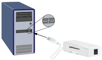 US ROBOTICS 56K USB MODEM - Step Three: Install the Modem Driver - 1