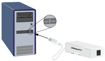 US ROBOTICS 56K USB MODEM - Schritt: Installation der Hardware - 2