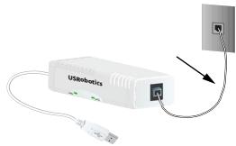 US ROBOTICS 56K USB MODEM - Paso 2: Instalación del hardware - 1