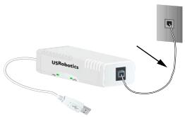 US ROBOTICS 56K USB MODEM - Étape 2 : installation du matériel - 1
