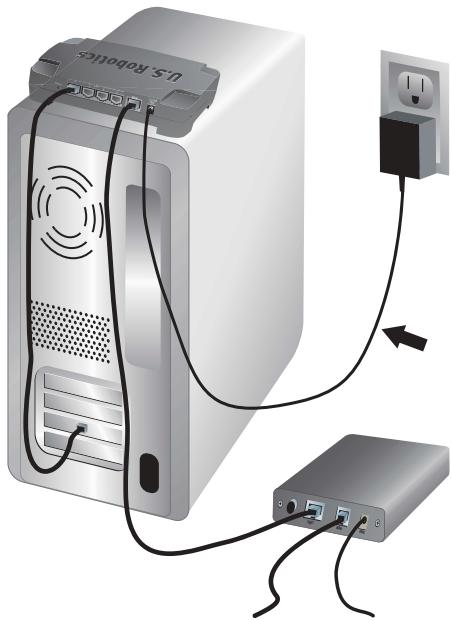 US ROBOTICS BROADBAND ROUTER - Step 2: Connect the router to your computer and power supply. - 3