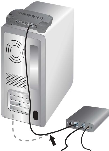 US ROBOTICS BROADBAND ROUTER - Schritt: Schlieben Sie das Modem an den Router an. - 1