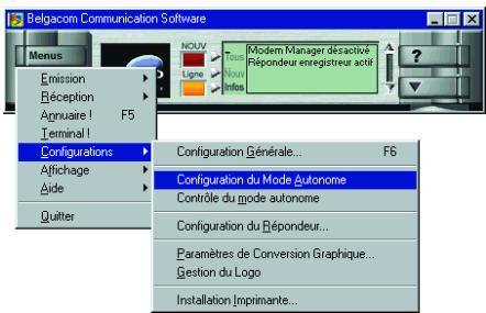 US ROBOTICS WINPHONE - Configuration et controle du mode autonome - 3