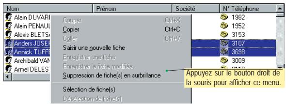 US ROBOTICS WINPHONE - Selectionner des FICHES - 1
