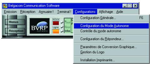 US ROBOTICS WINPHONE - Configuration et controle du mode autonome - 2