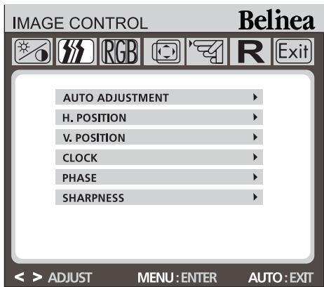 BELINEA 102035W - FONCTIONS DU MENU OSD - 1