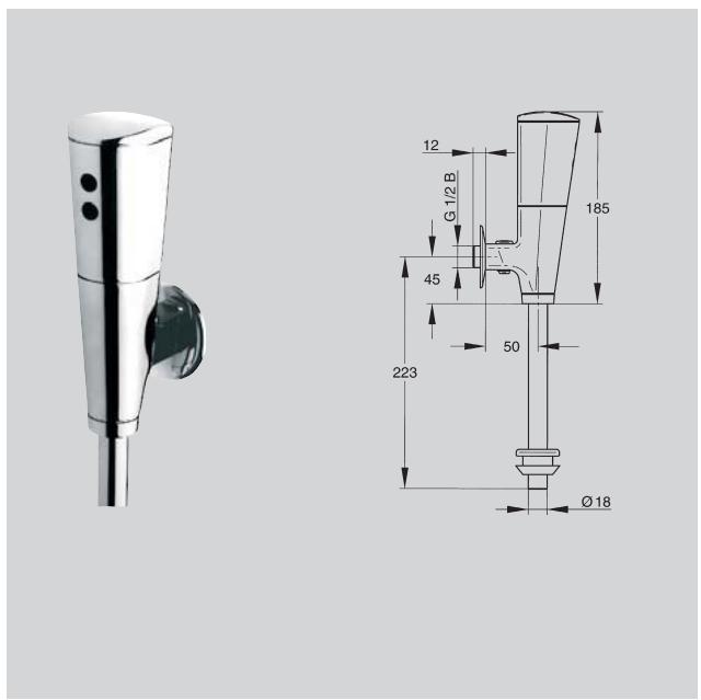 FRANKE AQUA  - BROCHURE - Robinet temporisé pour urinoir - montage encastré - 1