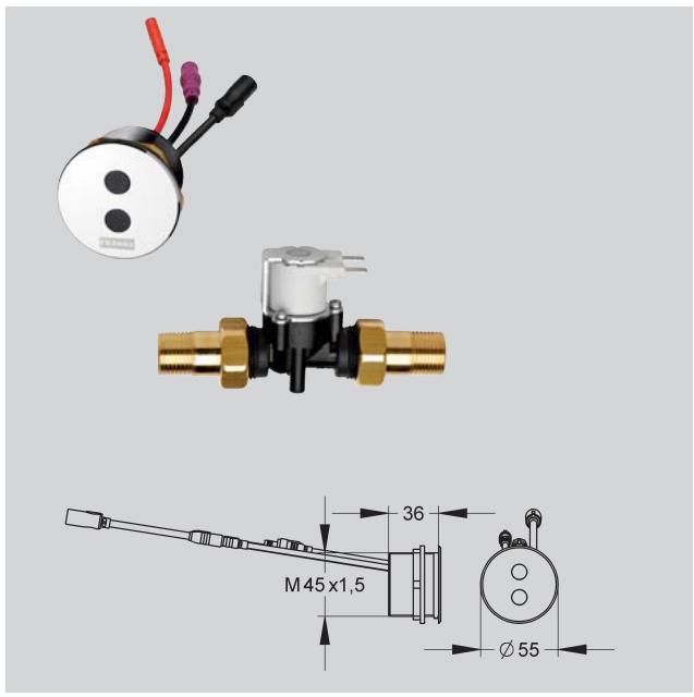 FRANKE AQUA  - BROCHURE - Robinet de rincege pour urinoir à commande optoelectronique pour montage encastré - 1