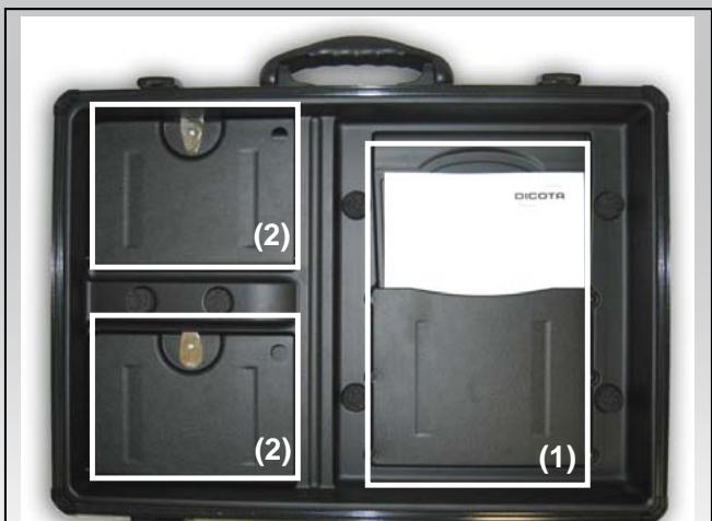 DICOTA DATADESK 80 - Case lid (Fig. 1) - 1