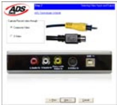 ADS TECH DVD XPRESS DX2 - Sélectionner les entrées video - 1