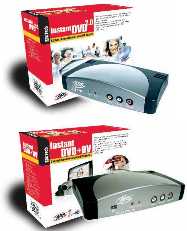 ADS TECH INSTANT DVD + DV - English - German - French - Spanish Manual for Instant DVD 2.0 / Instant DVD + DV - 1