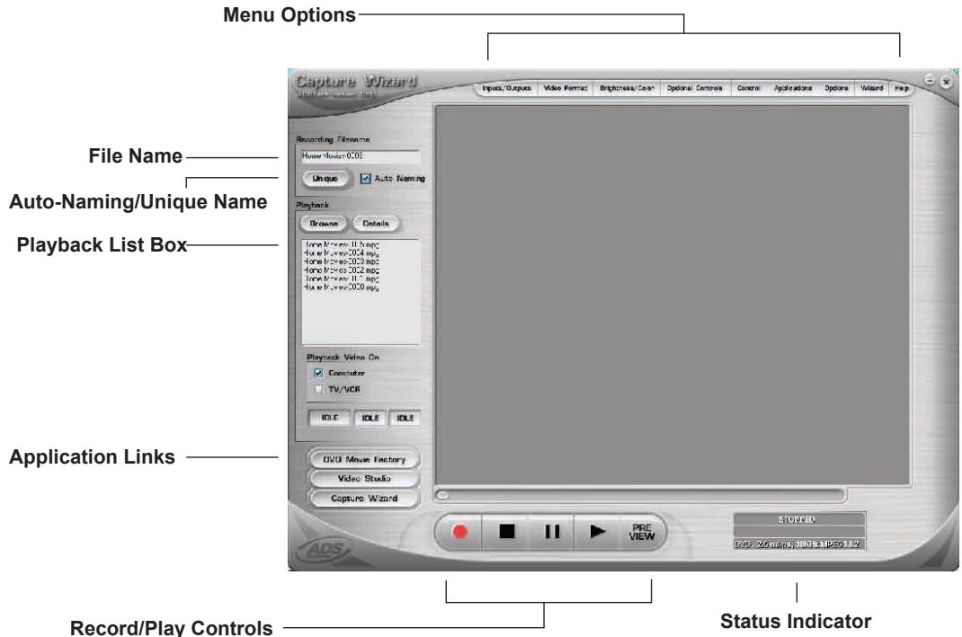 ADS TECH INSTANT DVD + DV - La interfaz de Capture Wizard - 1