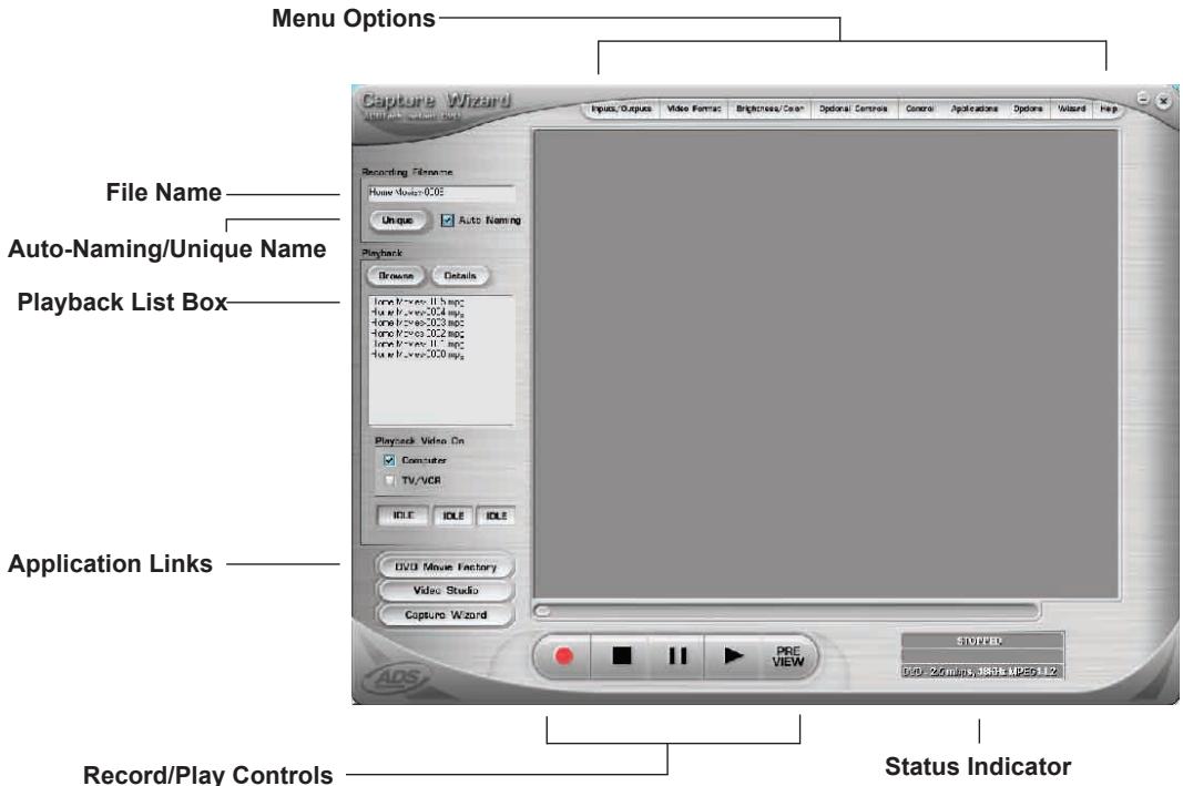 ADS TECH INSTANT DVD + DV - The Capture Wizard Interface - 1