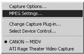 ADS TECH INSTANT DVD + DV - Paramètres de capture - 1