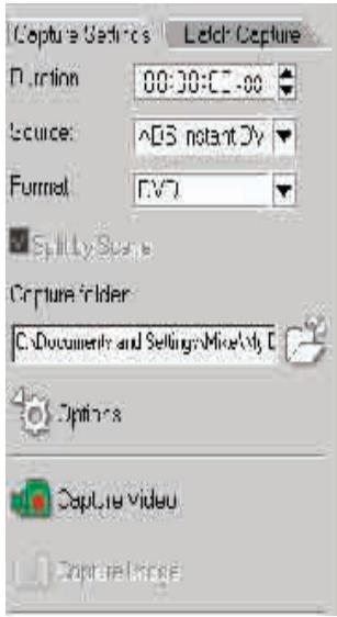 ADS TECH INSTANT DVD + DV - Onglet des paramètres de capture - 1