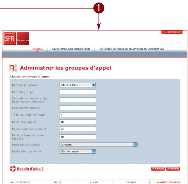 SFR ONE SOLUTION - Comment ajouter une ligne dans un groupe d'appel - 2