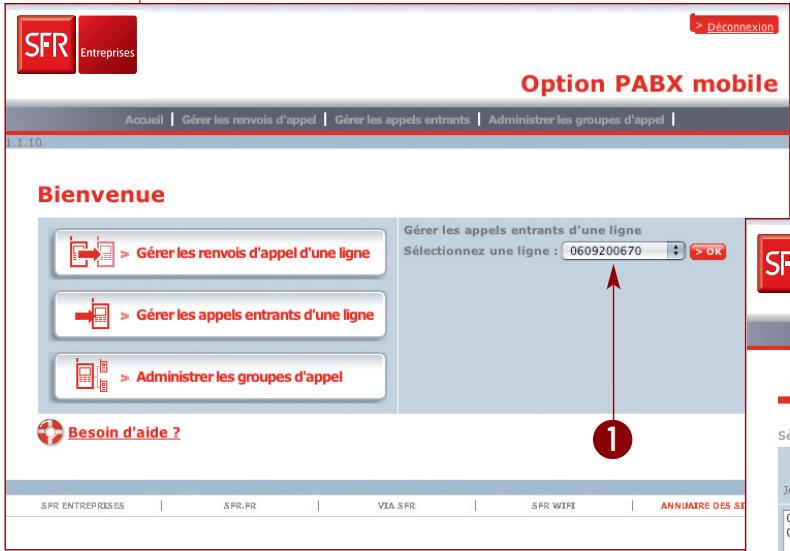SFR OPTION PABX MOBILE - > En pratique - 1