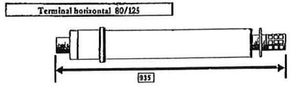 S.PLUS AG 26 E2C - 1）Raccordement de la ventouse horizontale - 1