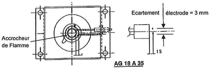 S.PLUS AG 26 E2C - - Reglage de I'electrode d'allumage et de ionisation - 1