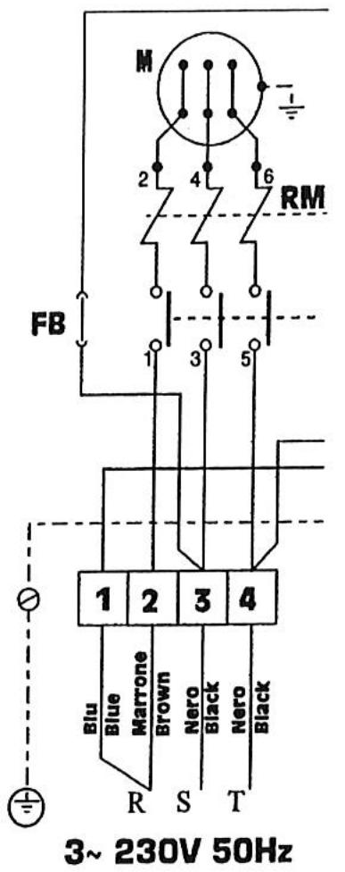S.PLUS MF 100 H - SCHEMA ÉLECTRIQUE TRIPHASE T/TC - 1