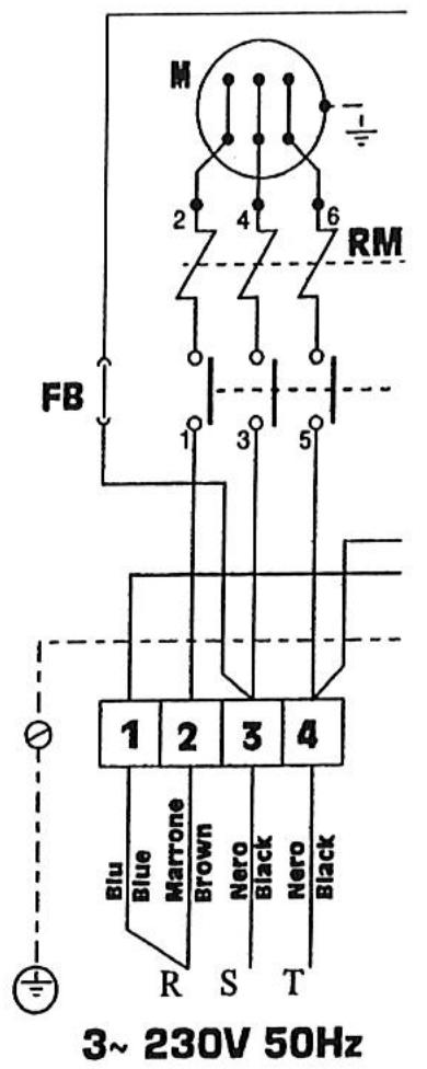 S.PLUS MF 220 H - SCHEMA ÉLECTRIQUE TRIPHASE T/TC - 1