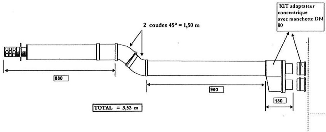 S.PLUS MOD 182 E2 - B.1. Raccordement de la ventouse horizontale - 2