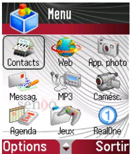 SENDO X - Écran now! et écran menu - 2
