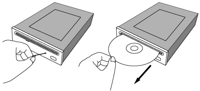 PLEXTOR PX-716AL - To use the emergency eject to open the drive: - 1