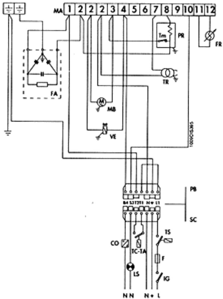 ARIANE ABF 14 R - COLLEGAMENTI ELETTRICIRACCORDEMENTS ELECTRIQUES - 1