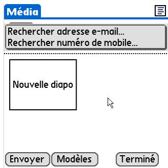 PALMONE ZIRE 72 - Adressez un message multimédia : - 3