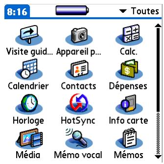 PALMONE ZIRE 72 - Utilisation de l'écran Accueil - 3