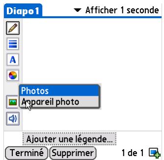 PALMONE ZIRE 72 - Envoi d'un message multimédia - 2