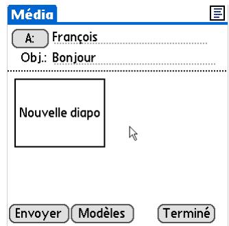 PALMONE ZIRE 72 - Envoi d'un message multimédia - 2