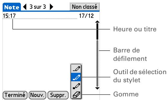 PALMONE ZIRE 72 - Création d'une note - 3