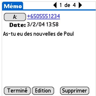 PALMONE ZIRE 72 - Réception et lecture de messages/texte - 5
