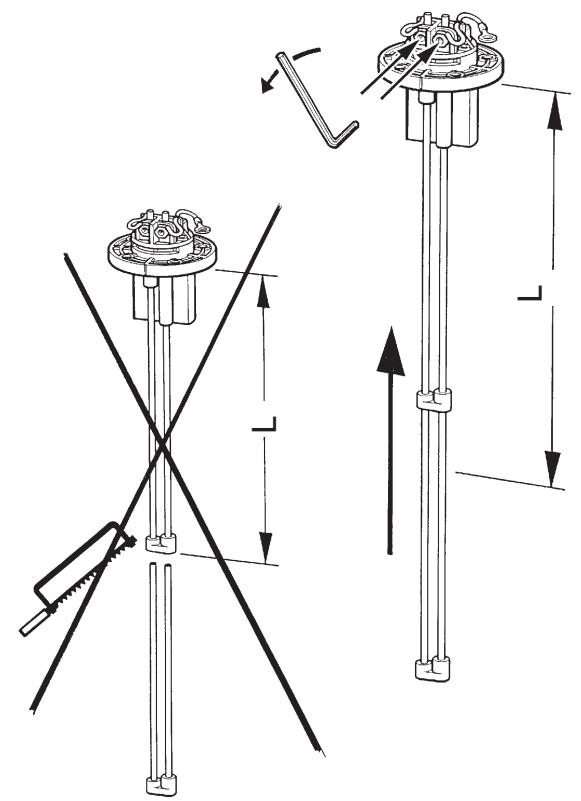VDO FRESHWATER TANK GAUGE - H = L + A - 1