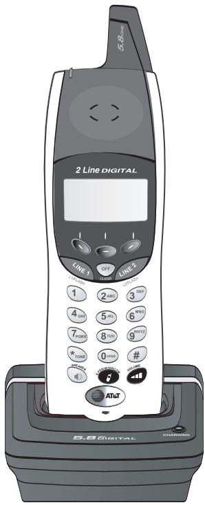AT&T AT&T EP590-2 - Combiné supplémentaire de 5,8 ghz, modèle ep590-2 - 1