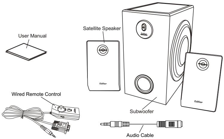 EDIFIER M3300 - M3300 packing list: - 1