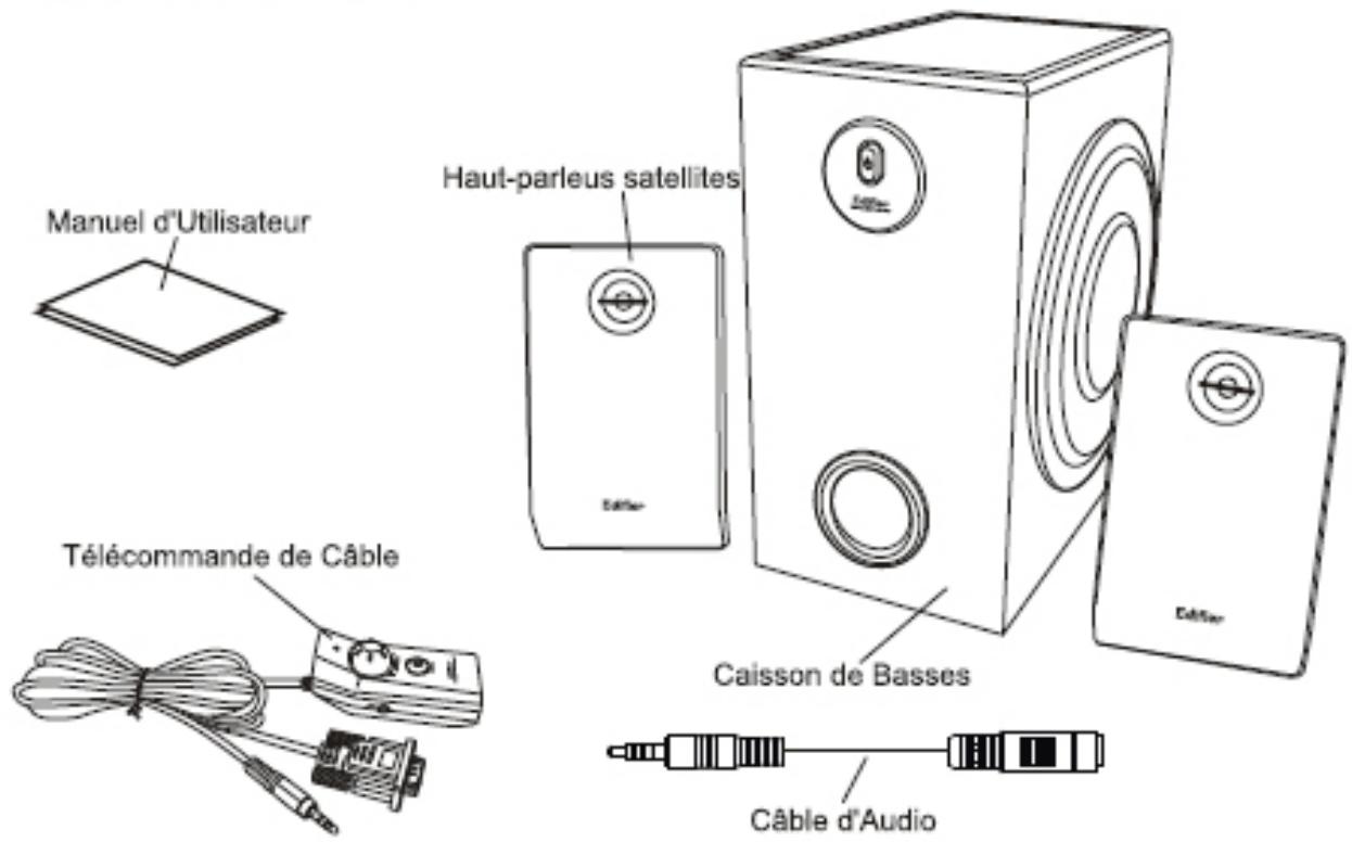 EDIFIER M3300 - Liste de l'emballage M3300: - 1