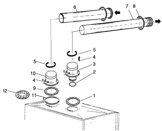 SANT ANDREA MILLENNIUM E - CHAUDIÈRE À CHAMBRE ÉTANCHE AVEC TUBES SÉPARÉS - KIT D'ÉVACUATION DES FUMÉES DE TYPE "M" - 1