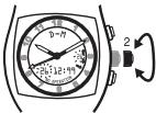 VICTORINOX SWISS ARMY HUNTER MACH 3 - Reglage de la date du second fuseau horsaire - 1